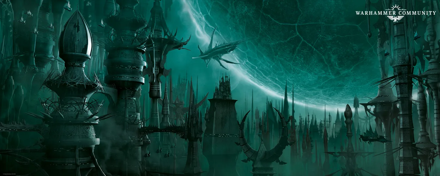 Commorragh, the Dark City, beneath the light of a stolen sun